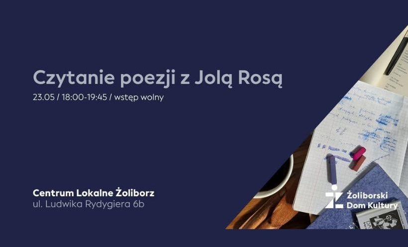 Czytanie poezji z Jolą Rosą | 23.05