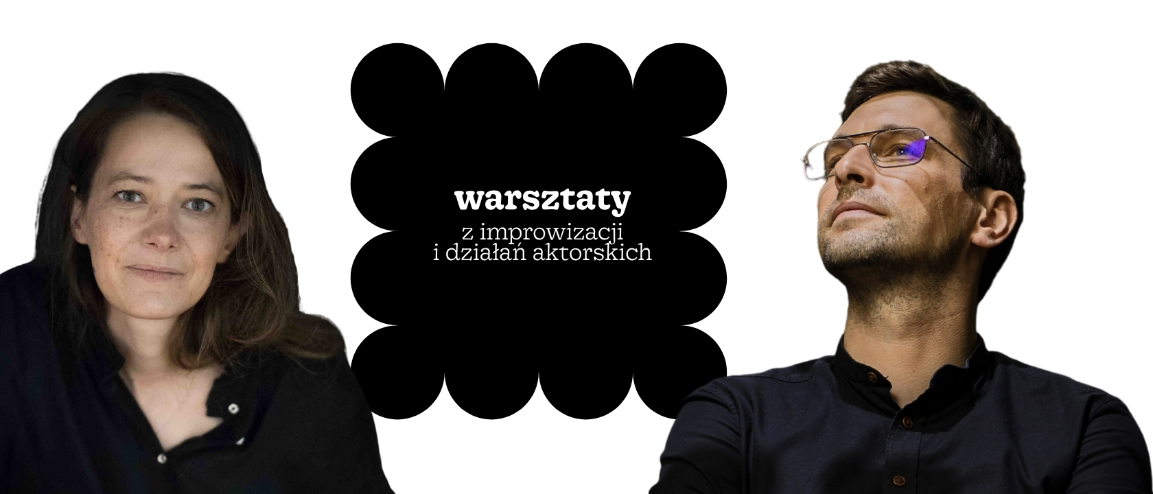 zdjęcie przedstawia kolaż zdjęć - fotografię kobiety i mężczyzny na tle grafiki herbatnika, napis mówi 